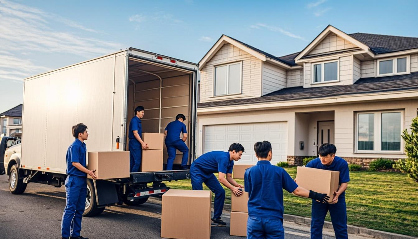 Easy Move BD professional movers loading a moving truck in Dhaka